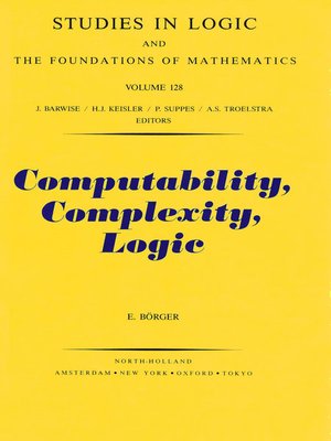 cover image of Computability, Complexity, Logic